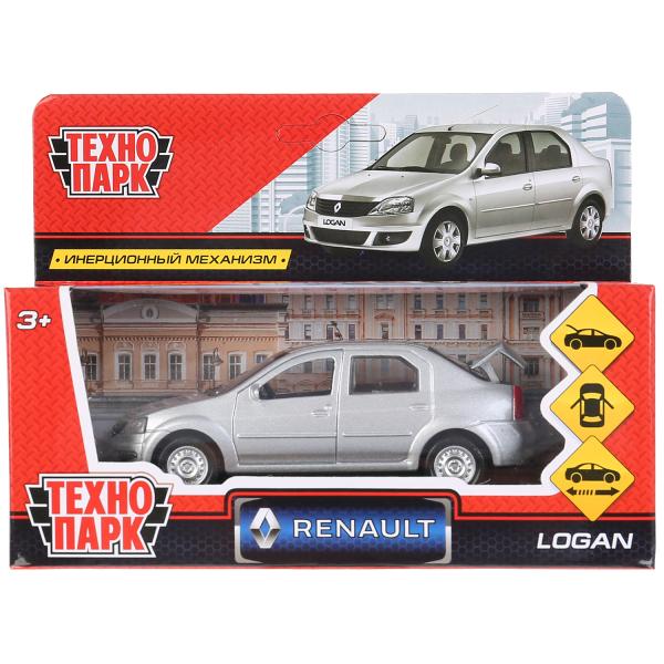Модель LOGAN-SL Renault Logan серебристый Технопарк в коробке