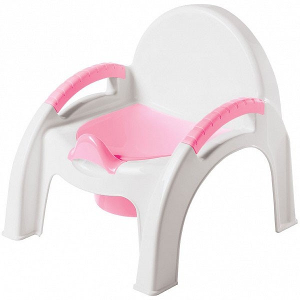 Горшок детский стульчик светло-розовый 431326733