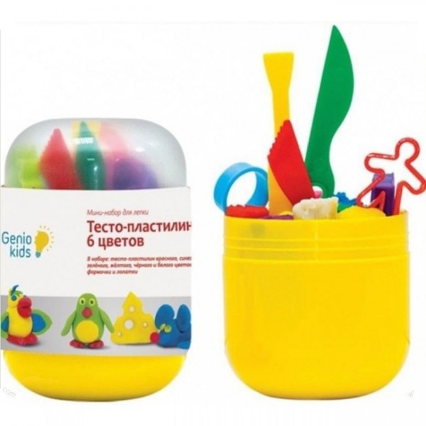 Набор для творчества Тесто для лепки 6 цветов TA1065V /Genio Kids
