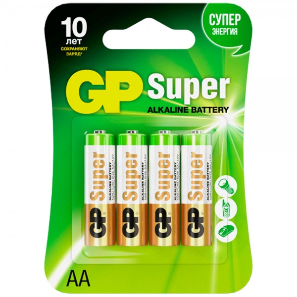 Элемент питания 15A3/1-2CR4 Батарейка LR 6 GP Super 3+1xBL (40/320) (4шт)  /цена за упак/
