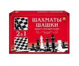 Шахматы,шашки в сред.коробке с полями ИН-1614