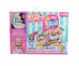 Игровой набор 077QL Ванная комната с куклой в коробке