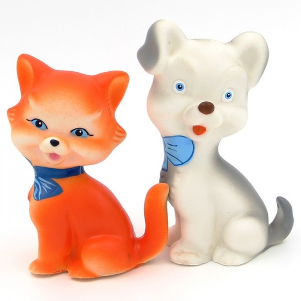 Набор резиновых игрушек Котик и Собачка СИ-792