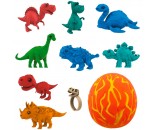  Фигурка-сюрприз динозавра в яйце-сквише Коллекционная Lava Egg Crazy Dino CD02
