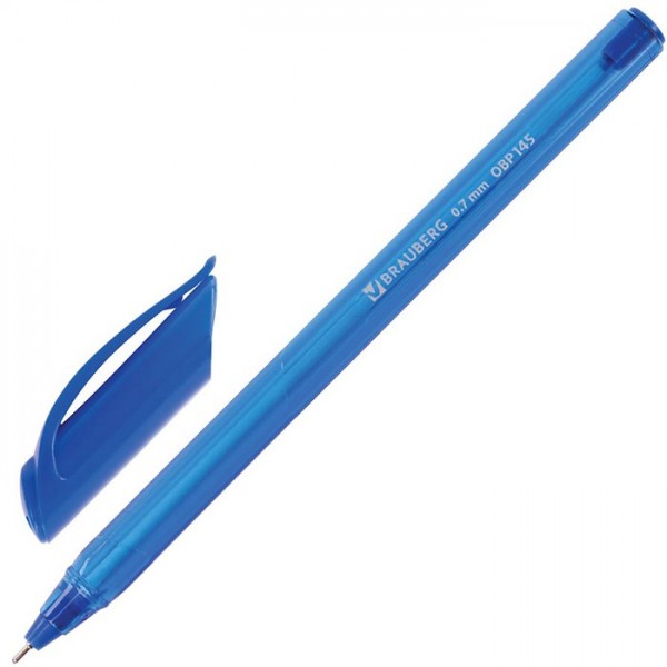 Ручка шарик синий на масляной основе 0.7мм BRAUBERG Extra Soft Tone 142924