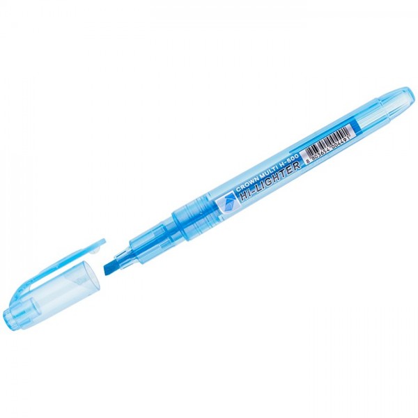 Текстовыделитель Crown Multi Hi-Lighter голубой, 1-4мм H-500