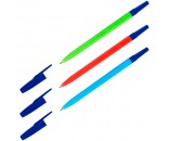 Ручка шарик синий 0,7мм СТАММ 049 неоновый микс 346456