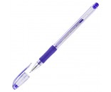 Ручка гелевая синяя 0,7мм Crown Hi-Jell Needle Grip 209476 игольчатый стержень 