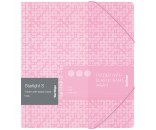 Папка для тетрадей на резинке Berlingo Starlight S А5+, 600мкм, розовая, с рисунком 299556