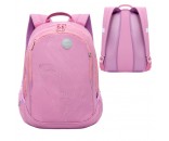 Рюкзак школьный Grizzly, 29*40*20см, 2 отдел, 3 кармана, анатомическая спинка, розовый 335514