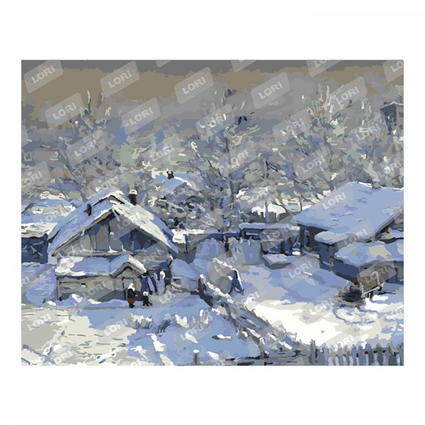 Набор для творчества Картина по номерам Зима. Морозный день Рх-061 Lori