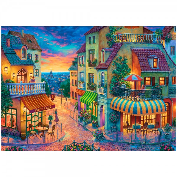 Набор для творчества Алмазная мозаика Маленький уютный городок на закате 30*40см CF30019