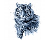 Набор для творчества Роспись по холсту Черно-белый тигр 40*50см ХК-6867