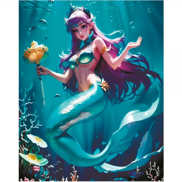 Набор для творчества Роспись по холсту 40х50 см Принцесса подводного мира Х-8569