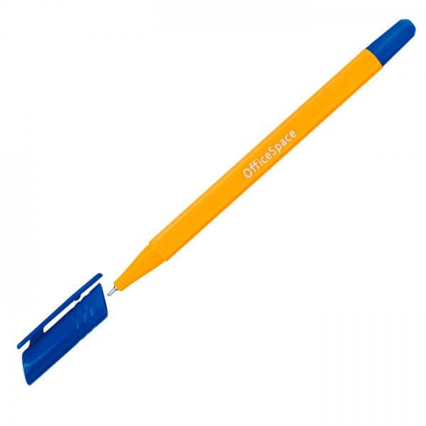 Ручка шарик синий OfficeSpace xTrio синяя, 0,7мм, трехгр.OBGP_21495